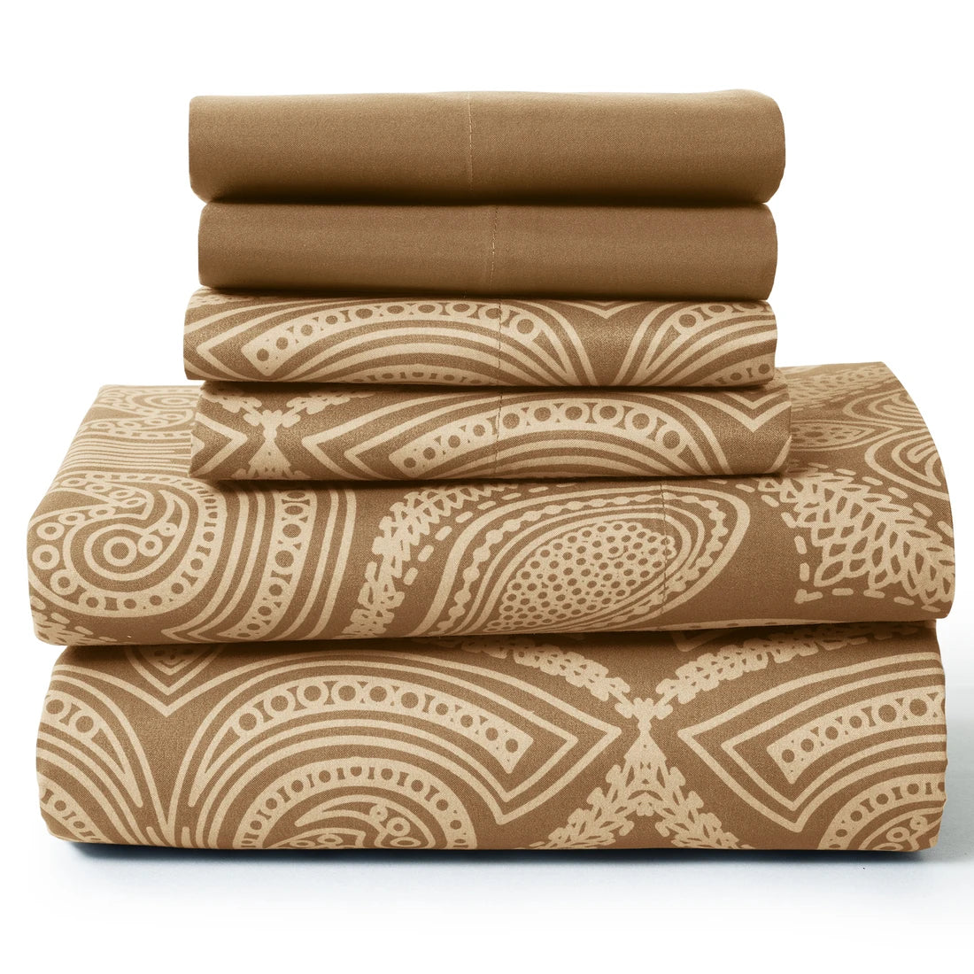 Lux Decor 6Pc Paisley Sheet Set – Soft Microfiber, Wrinkle-Free, Luxurious
