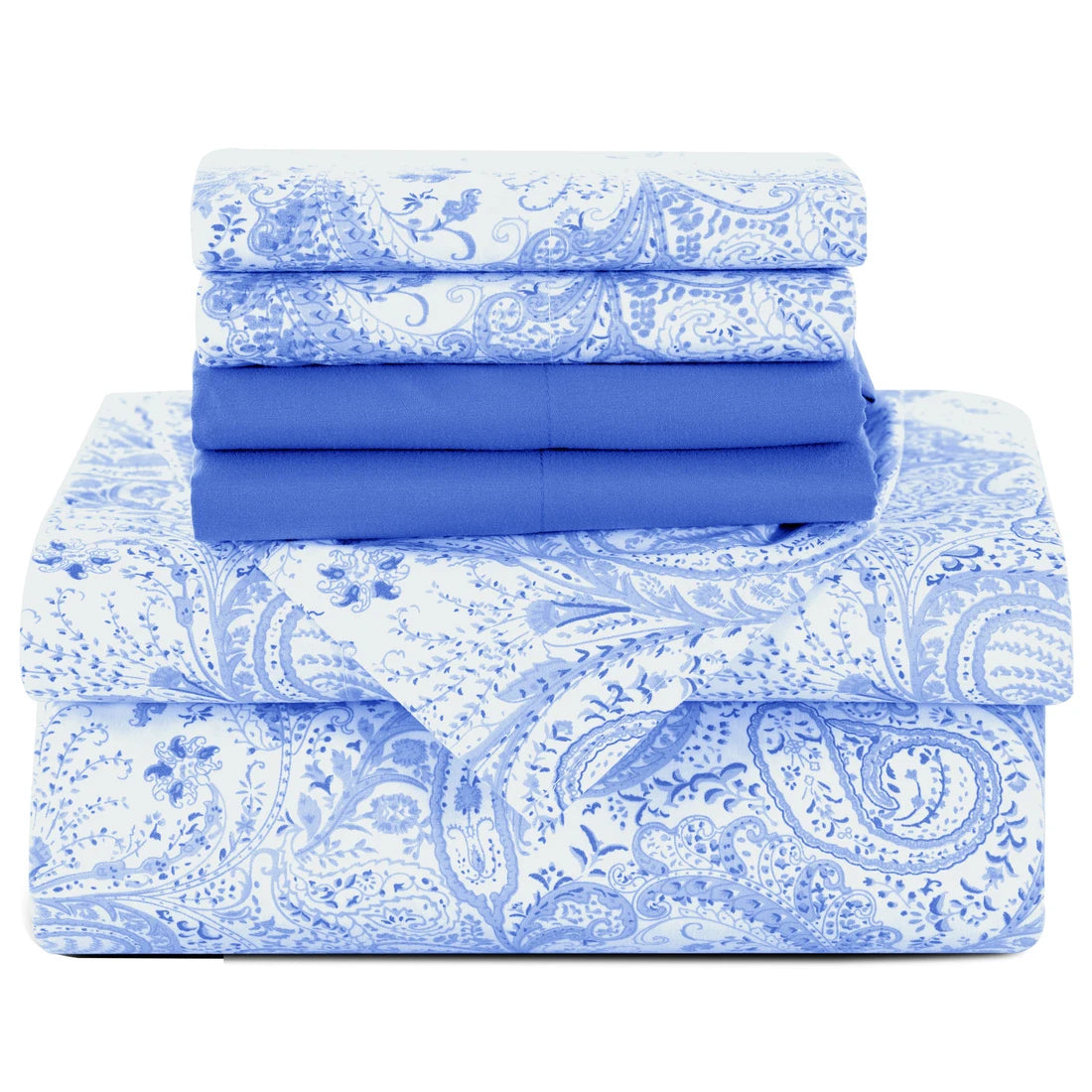 Lux Decor 6Pc Paisley Sheet Set – Soft Microfiber, Wrinkle-Free, Luxurious