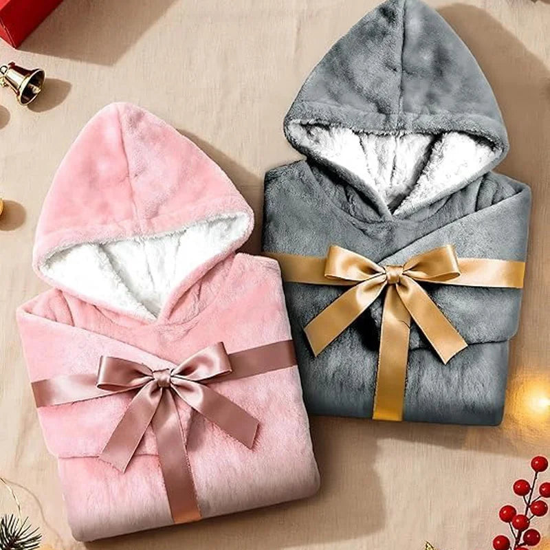 Oversized Wearable Blanket Hoodie With Sleeves And Pockets