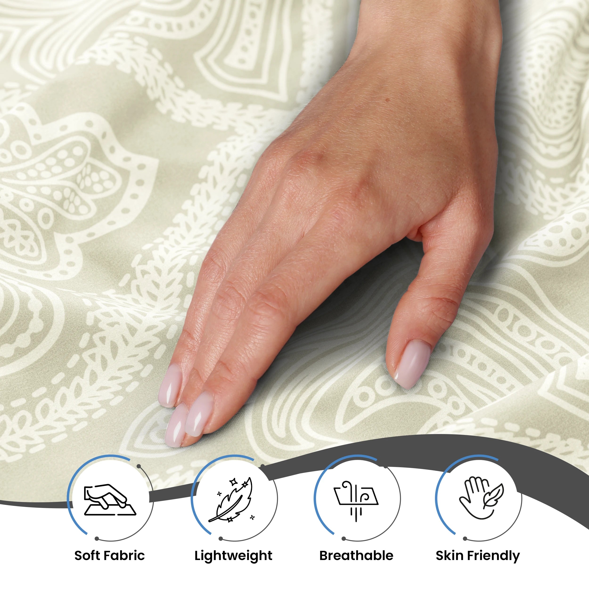 Lux Decor 6Pc Paisley Sheet Set – Soft Microfiber, Wrinkle-Free, Luxurious