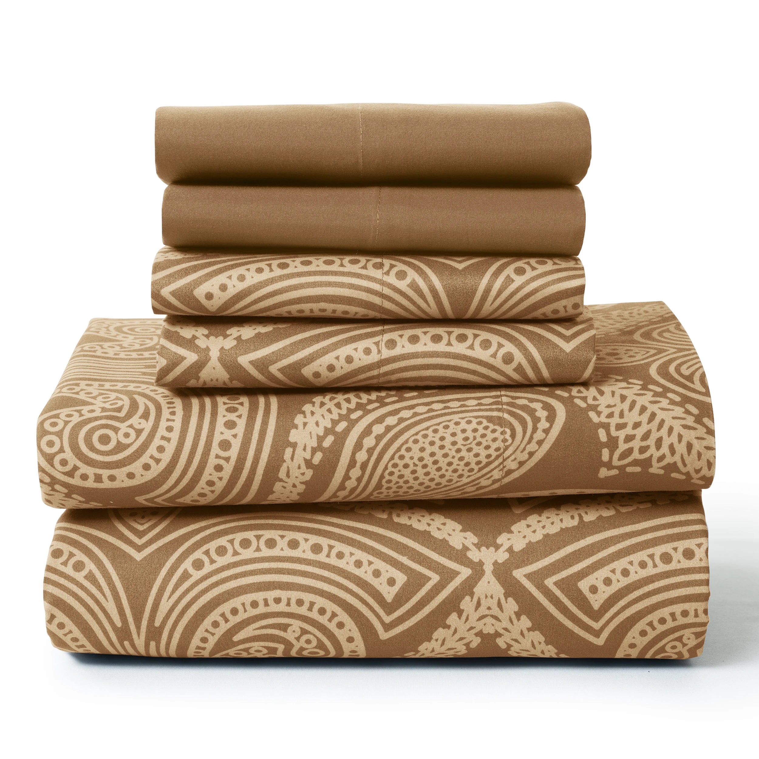 Lux Decor 6Pc Paisley Sheet Set – Soft Microfiber, Wrinkle-Free, Luxurious