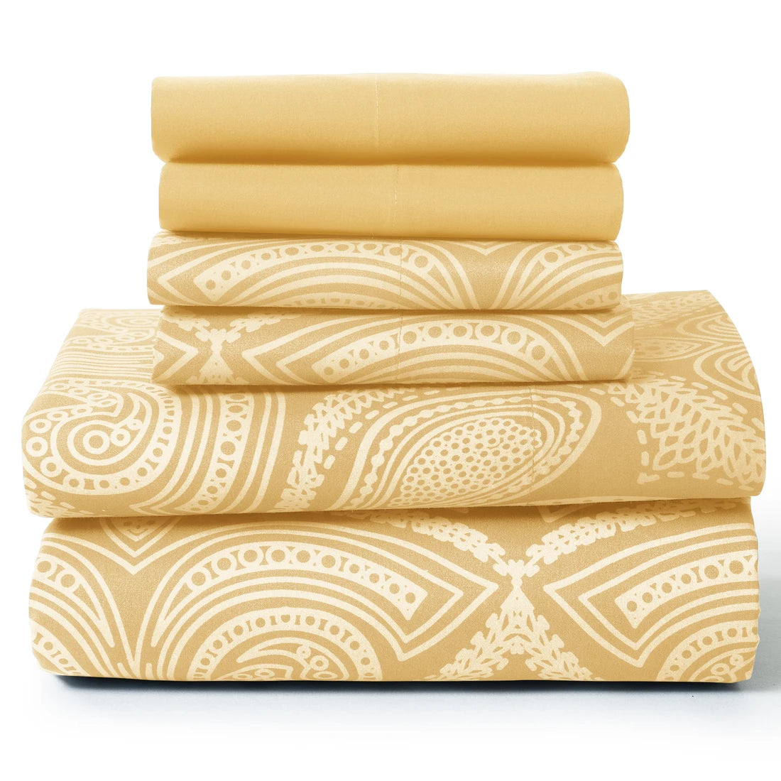 Lux Decor 6Pc Paisley Sheet Set – Soft Microfiber, Wrinkle-Free, Luxurious