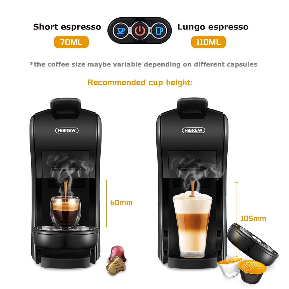 HiBREW 4 in 1 Coffee Machine for Espresso Pods