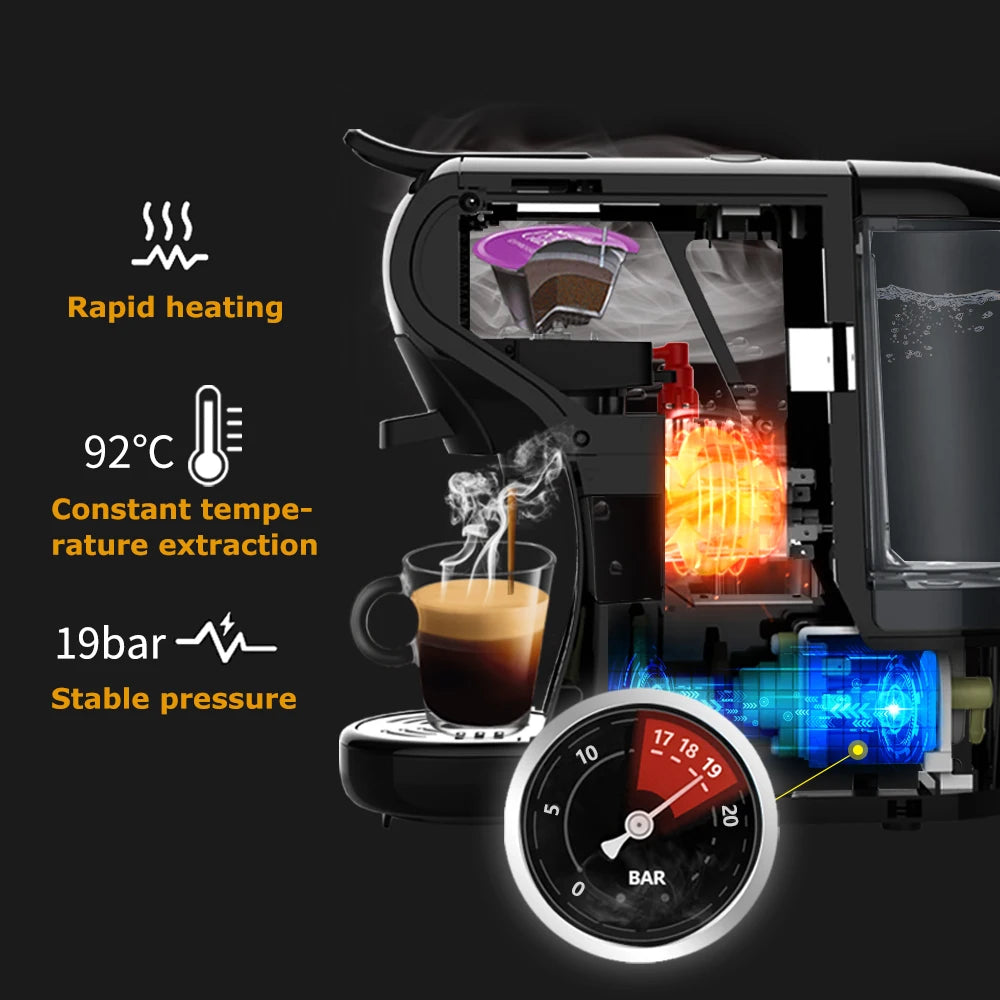 HiBREW 4 in 1 Coffee Machine for Espresso Pods