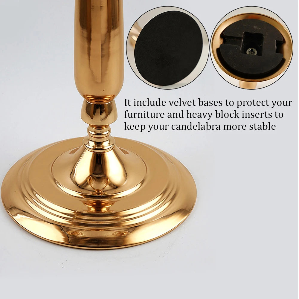 Gold Crystal Candle Holder