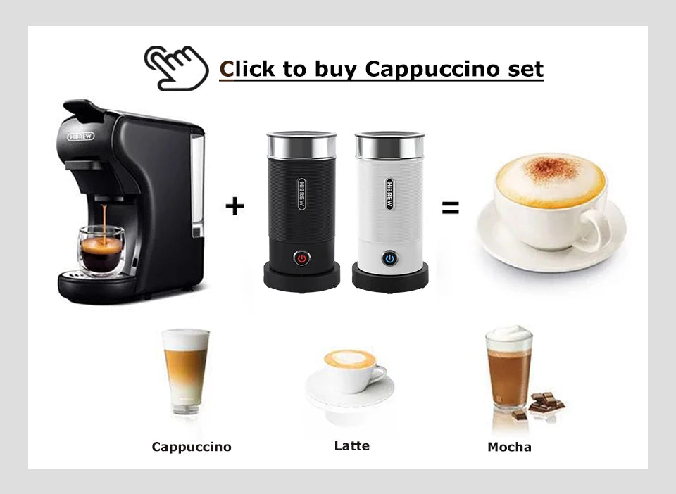 HiBREW 4 in 1 Coffee Machine for Espresso Pods