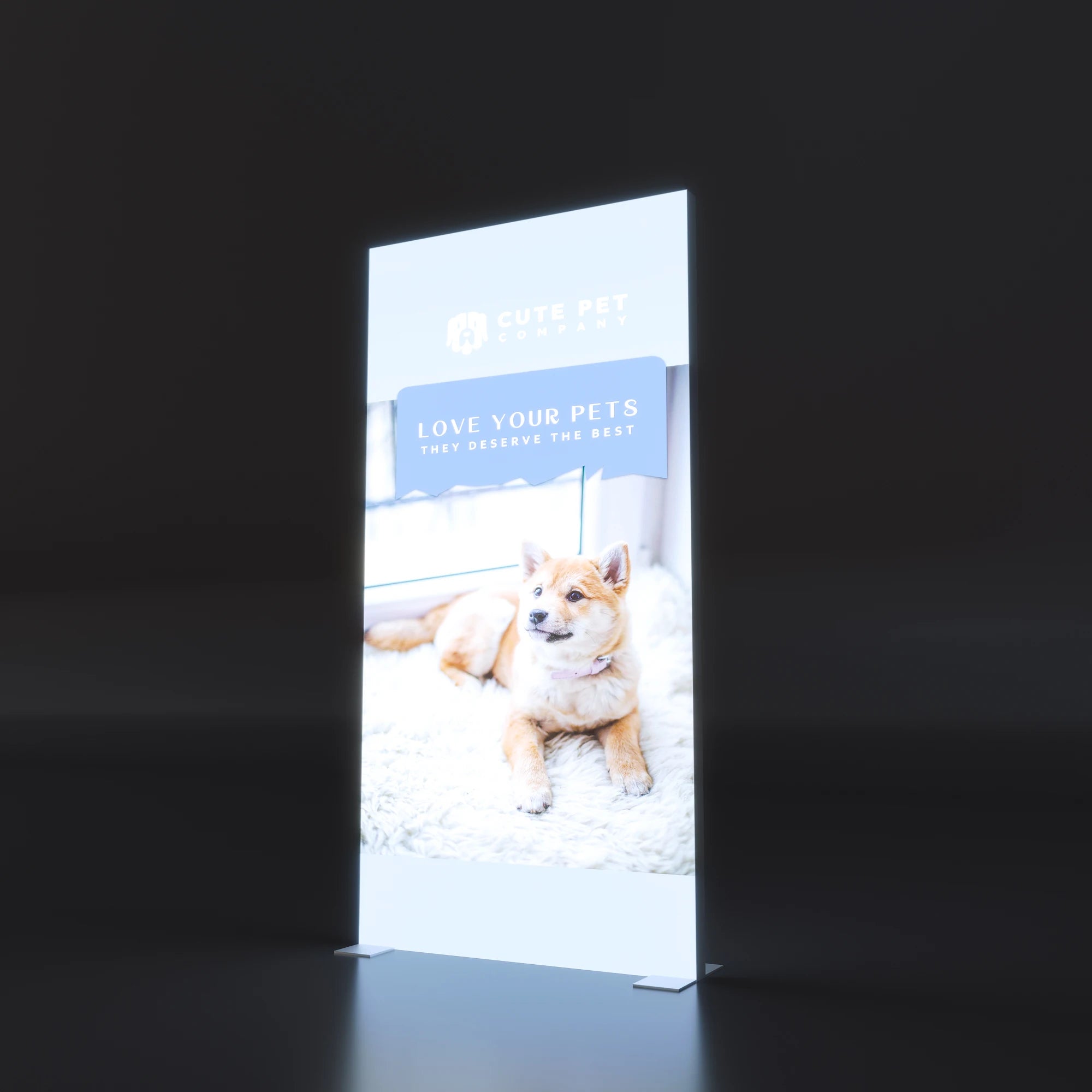 Aluminum LED Light Box Tension Fabric Backlit Double Sided Backdrop Wall Exhibition Light Box