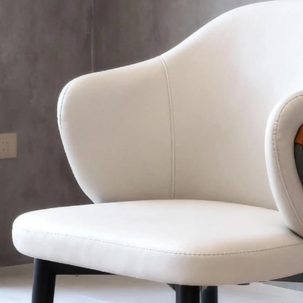 Set of 2 Modern Dining Chairs, Ergonomic PU Leather Seats with Carbon Steel Legs for Kitchen & Dining Room Chairs,, Customized