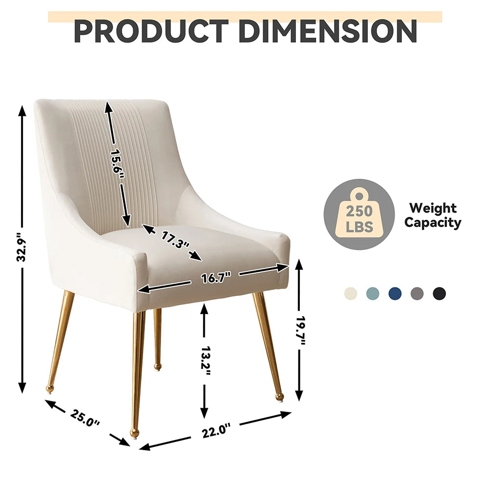SEYNAR Modern Velvet Dining Chairs Set of 4