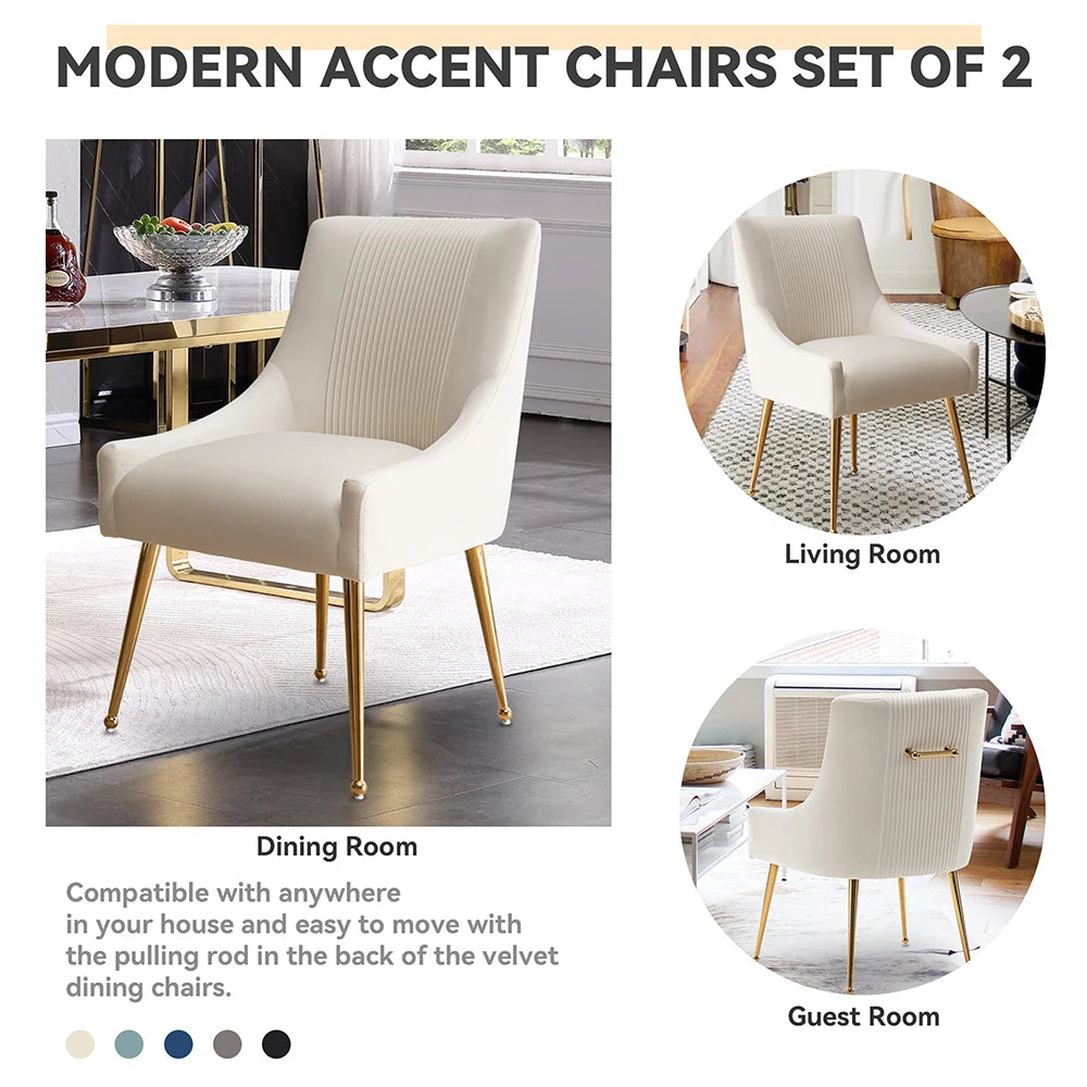 SEYNAR Modern Velvet Dining Chairs Set of 4