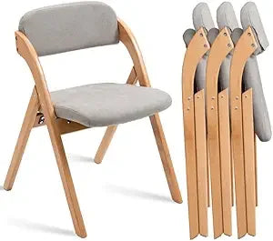 4 Folding Chairs with Padded Cushion