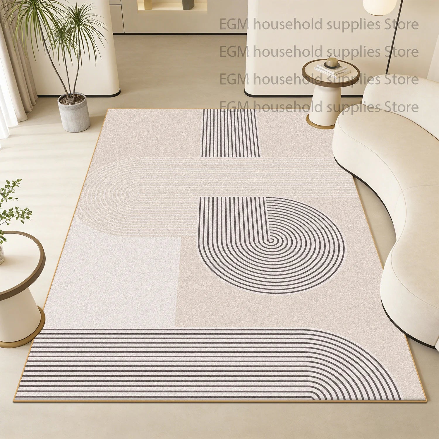 Modern Luxury Carpets Geometric Living Room Decorative Bed Room Soft Rug Washable Non-slip Study Customizable Floor Mat Office