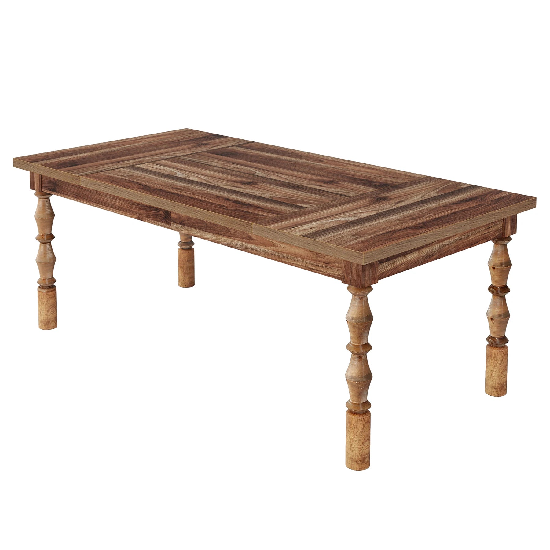 Tribesigns 62” Wood Patio Table for 4-6 People,