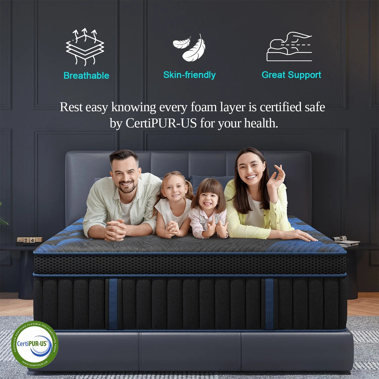 12"Gel Memory Foam Hybrid Pocket Spring Mattress ,Twin ,Full, Queen. King Bed Mattress In A Box, Medium Firm