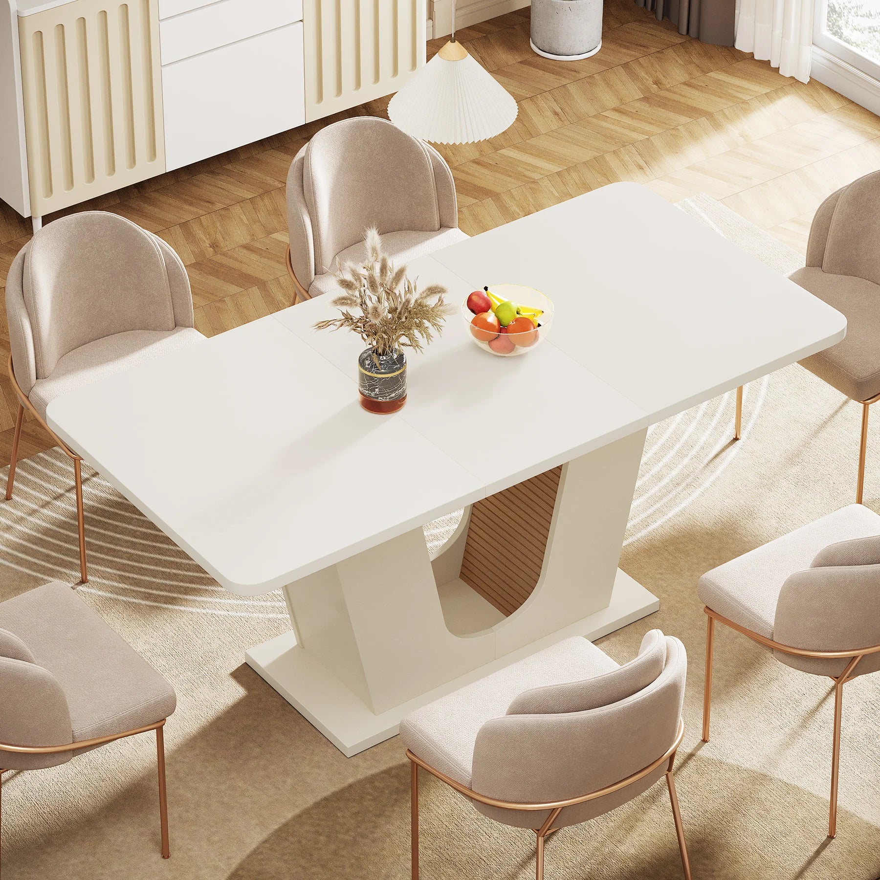 Modern Dining Table for 4-6 People,
