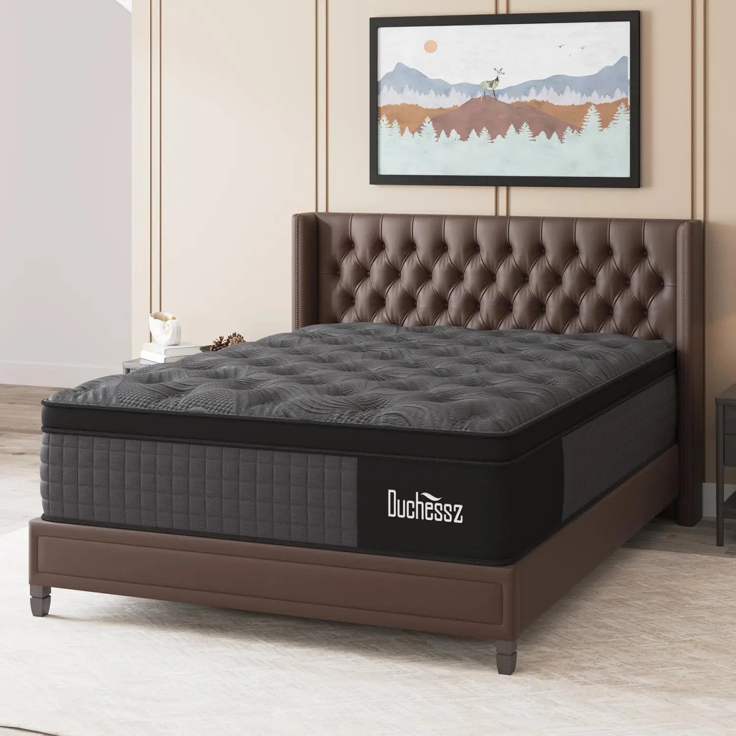 12 Inch Hybrid Queen Mattress with Gel Memory Foam, Pocket Springs, Euro Top for Motion Isolation and Edge Support