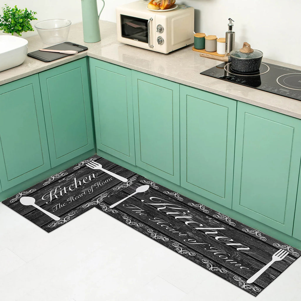 VIKAMA Washable kitchen absorbent floor mat Comfortable sponge kitchen carpet main bathroom mat Non-slip waterproof door mat Kit