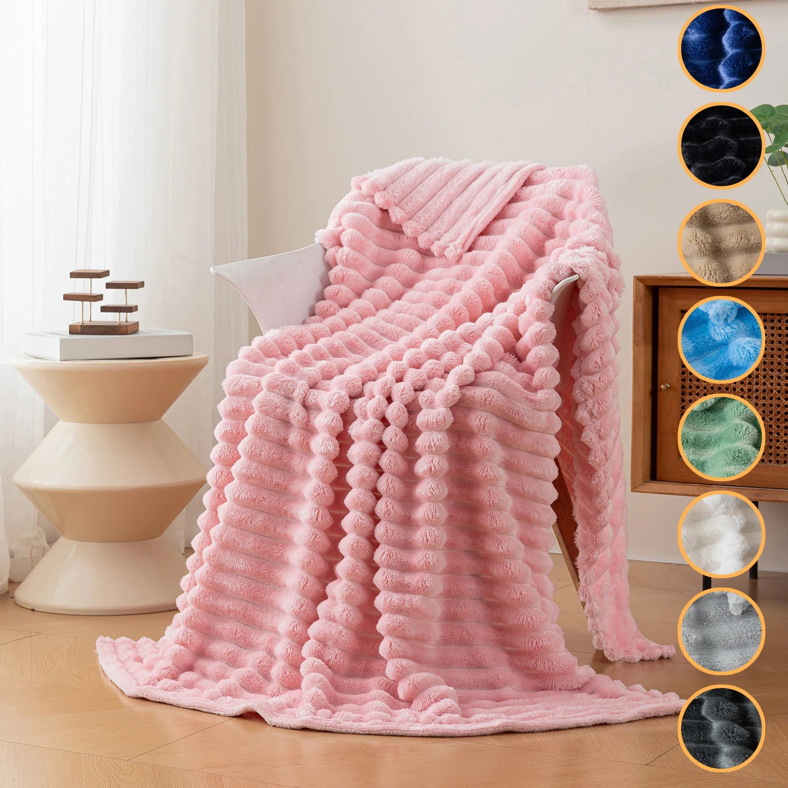 1pc Flannel Blanket - Soft, Comfortable, Warm Nap Blanket