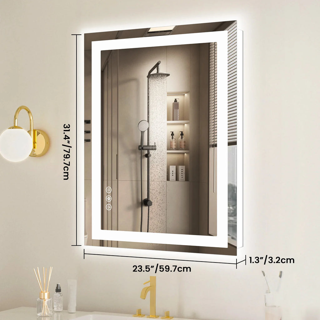 JHK 36"x 24"LED Bathroom  Mirror for Walls with Front Light and Backlit For Living Room