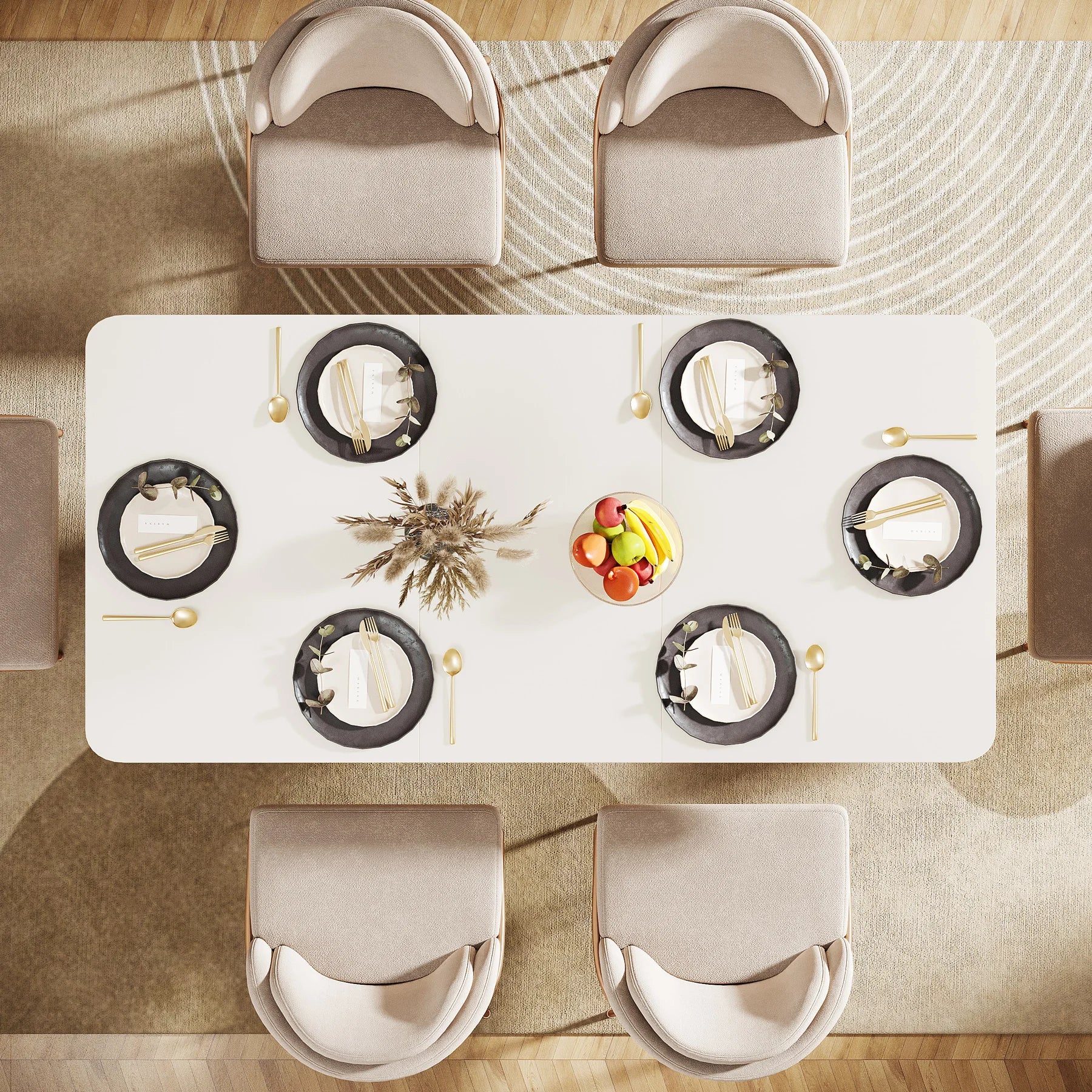Modern Dining Table for 4-6 People,