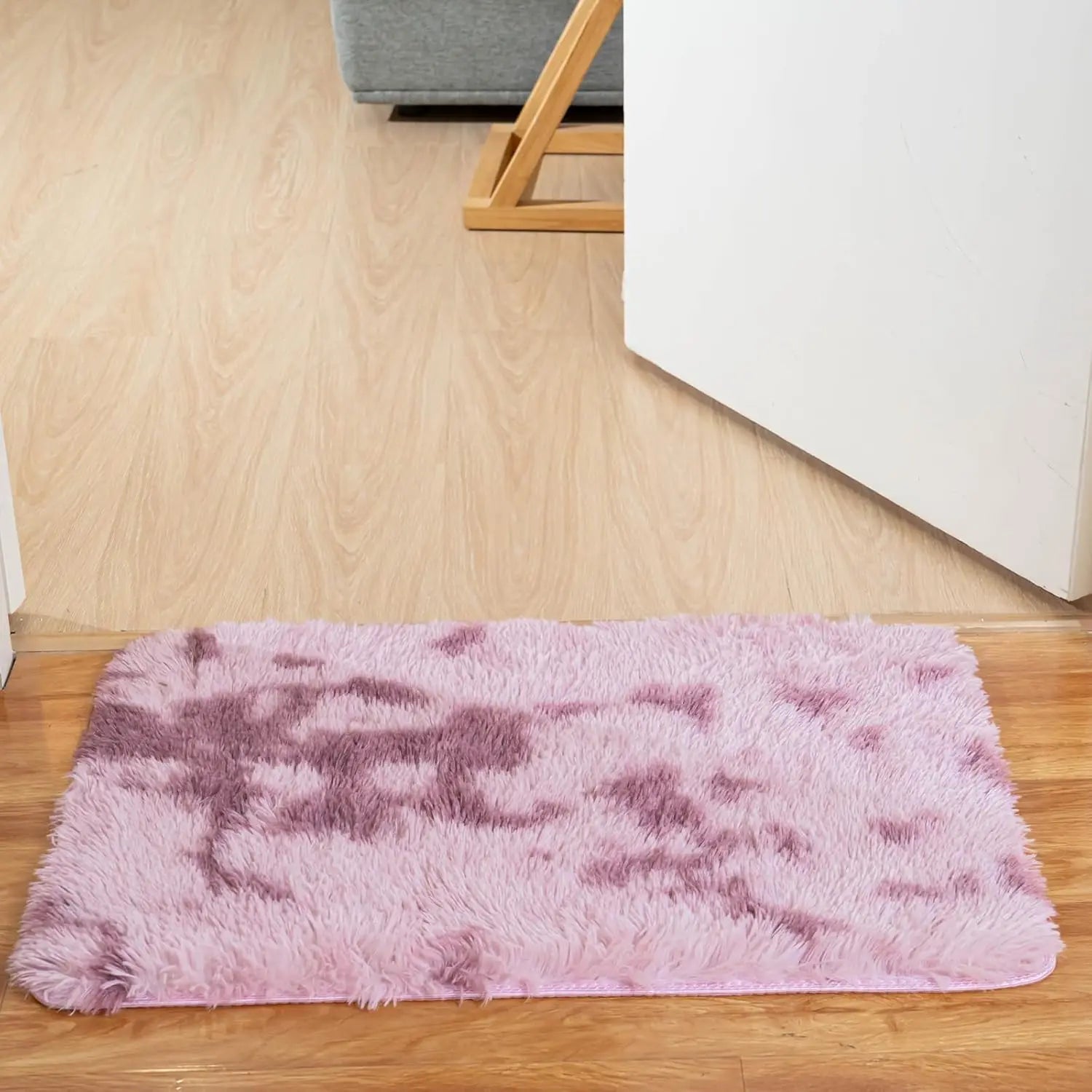 VIKAMA Silk Wool Rugs Children's Room Living Room Bedroom Tie-Dye Non-Slip Washable Machine Washable Carpet Mats