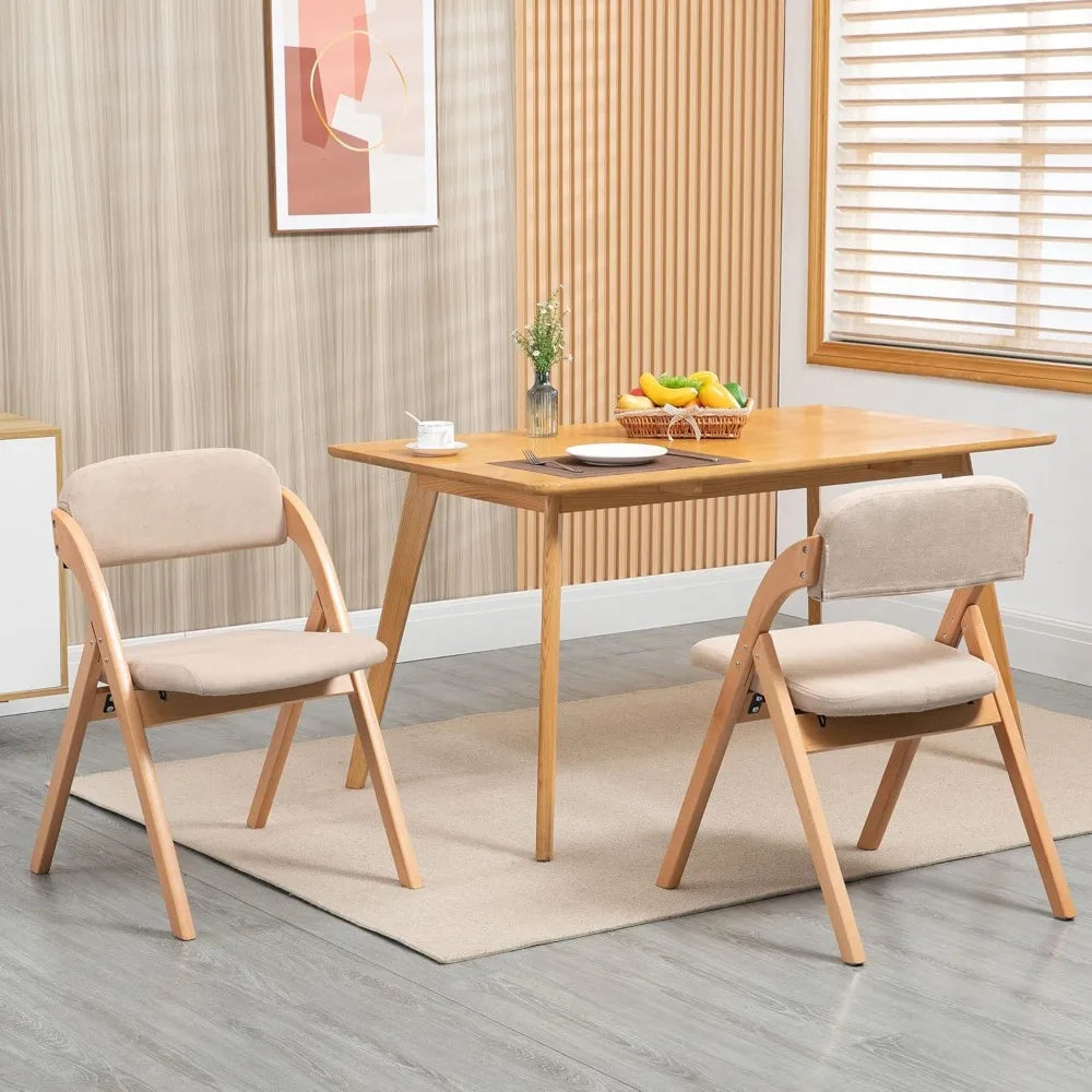 4 Folding Chairs with Padded Cushion