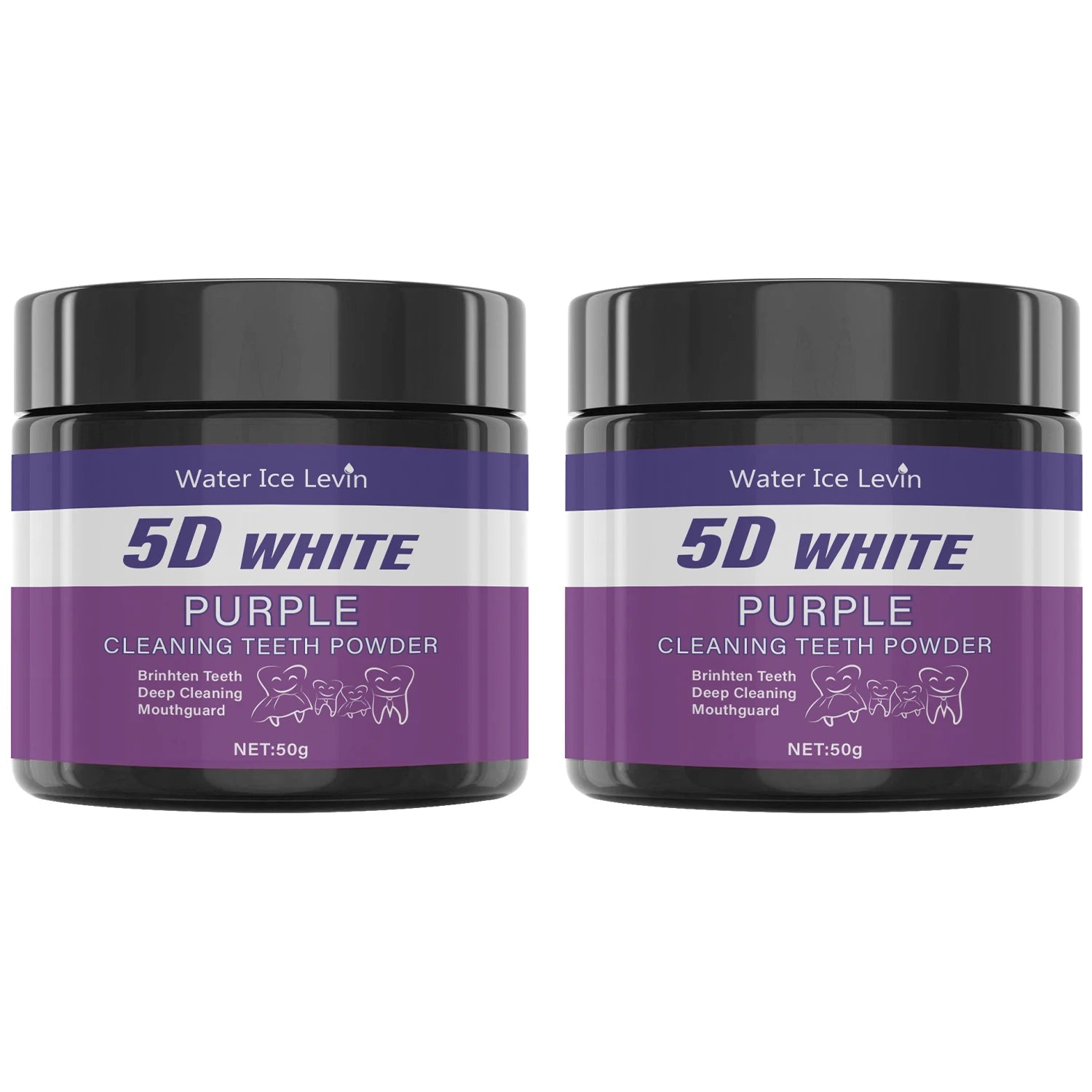 Purple Tooth Cleaning Powder - Sulfate-Free, Deep Cleaning and Polishing, Whitens Teeth in 5 Days, Portable for Daily Use and Travel
