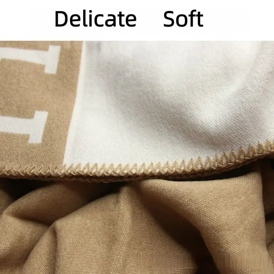 Throw Blanket Faux Fleece Cashmere Plaid Warm Shawl