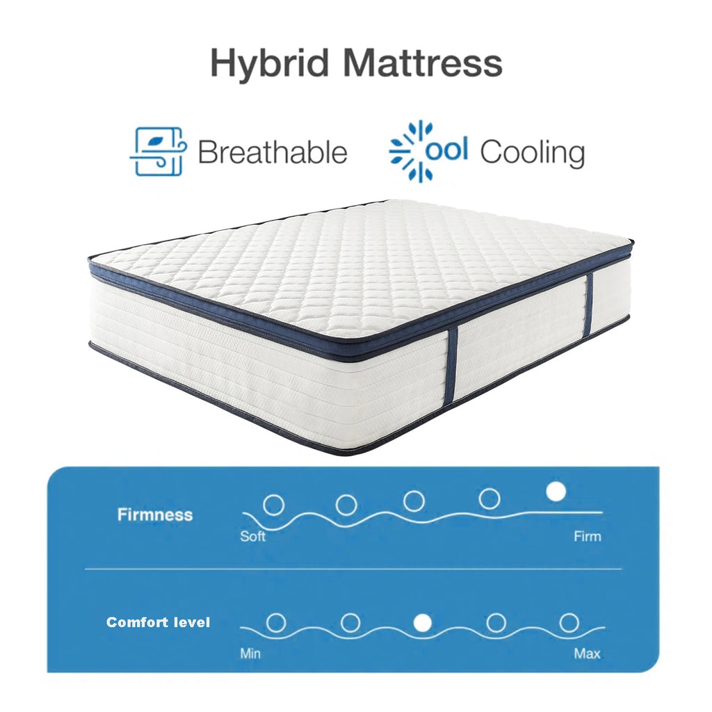 Queen Size Mattress Gel Memory Foam Hybrid Mattress
