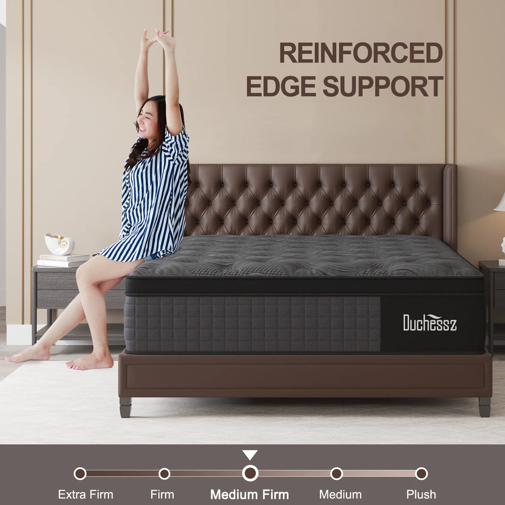 10"12"14"Twin Full Queen King Size Gel Memory Foam Pocket Spring Hydird Mattress In A Box Medium Firm