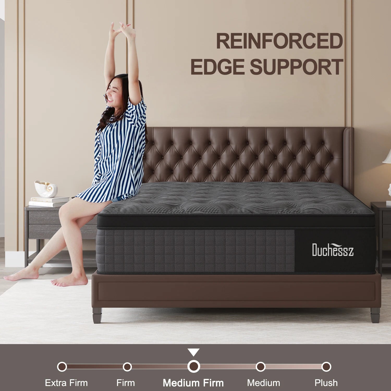 10"12"14"Twin Full Queen King Size Gel Memory Foam Pocket Spring Hydird Mattress In A Box Medium Firm