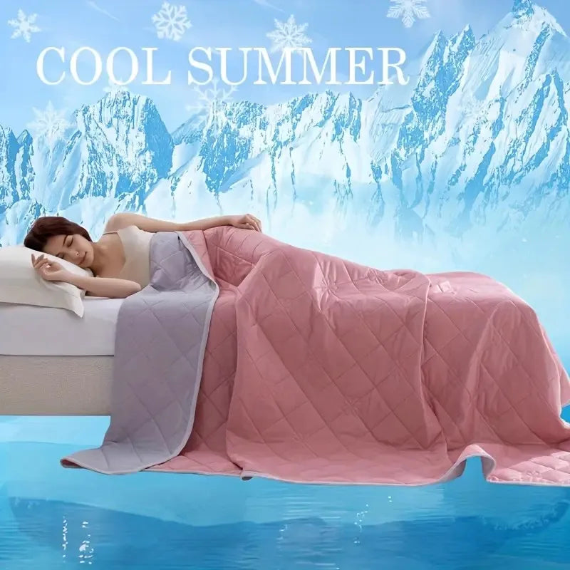 Large Cooling Blanket Dual-Sided Soft & Lightweight Good For Hot Sleeper, COOLING