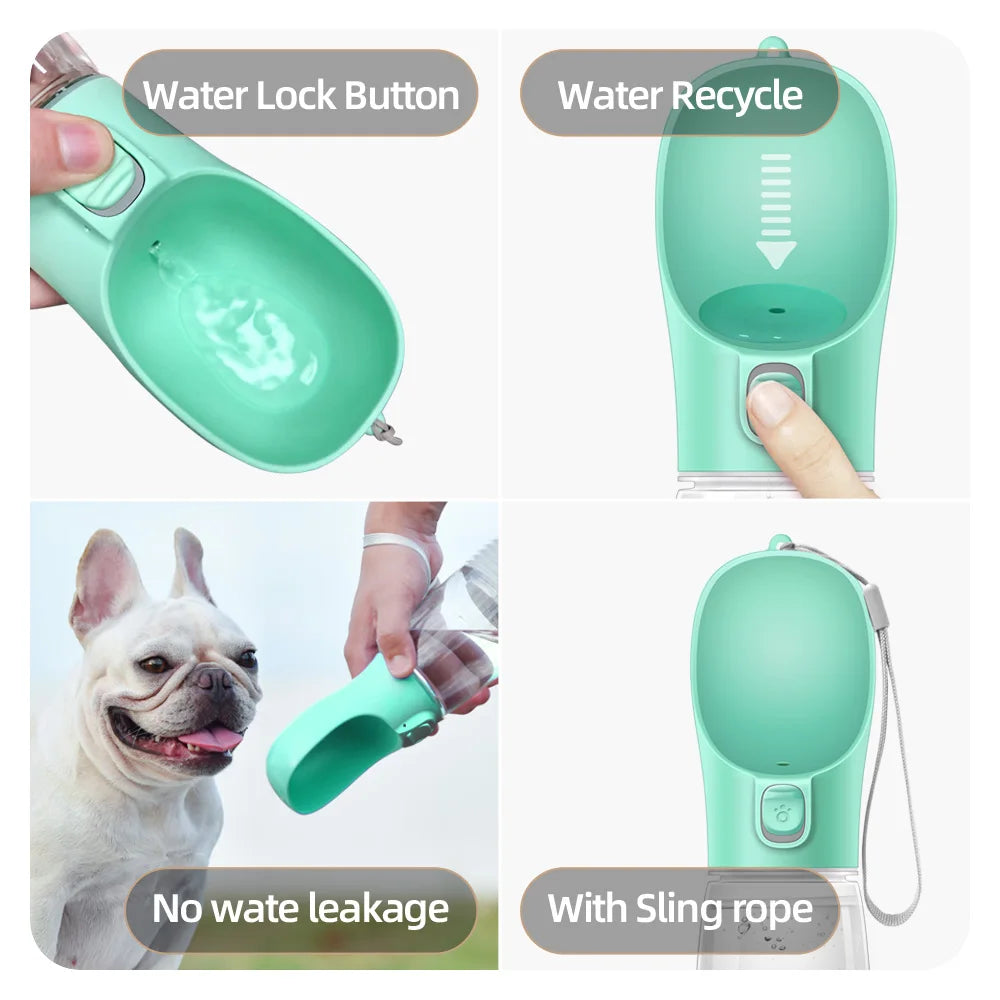 Portable Dog Water Bottle For Small Large Dogs Cat Leakproof Walking Drinking Bowls