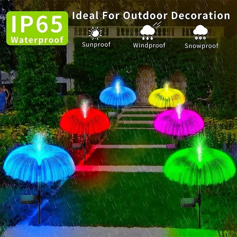 1-10pcs 7Color Changing Outdoor Lamp Solar Jellyfish Lights