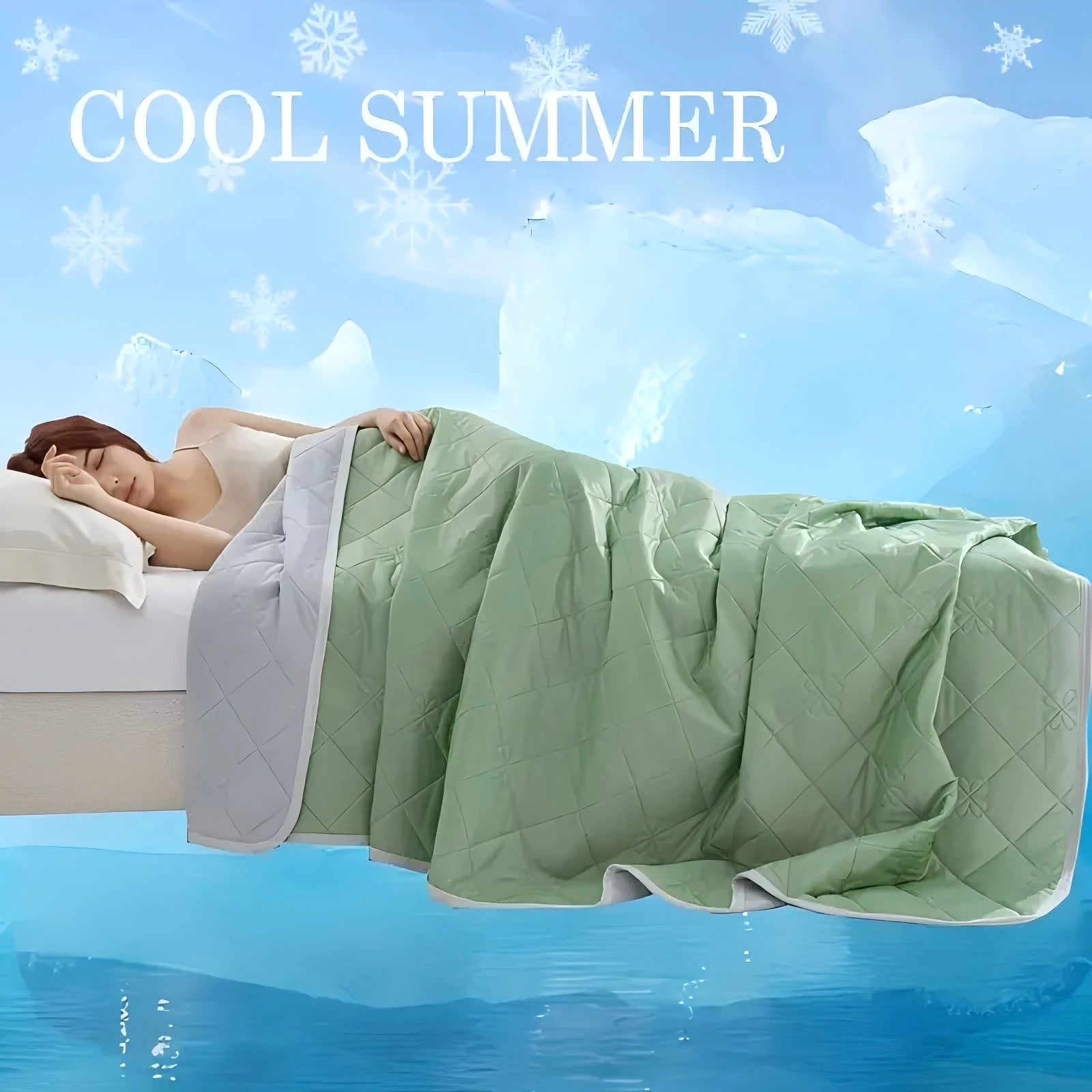 Large Cooling Blanket Dual-Sided Soft & Lightweight Good For Hot Sleeper, COOLING