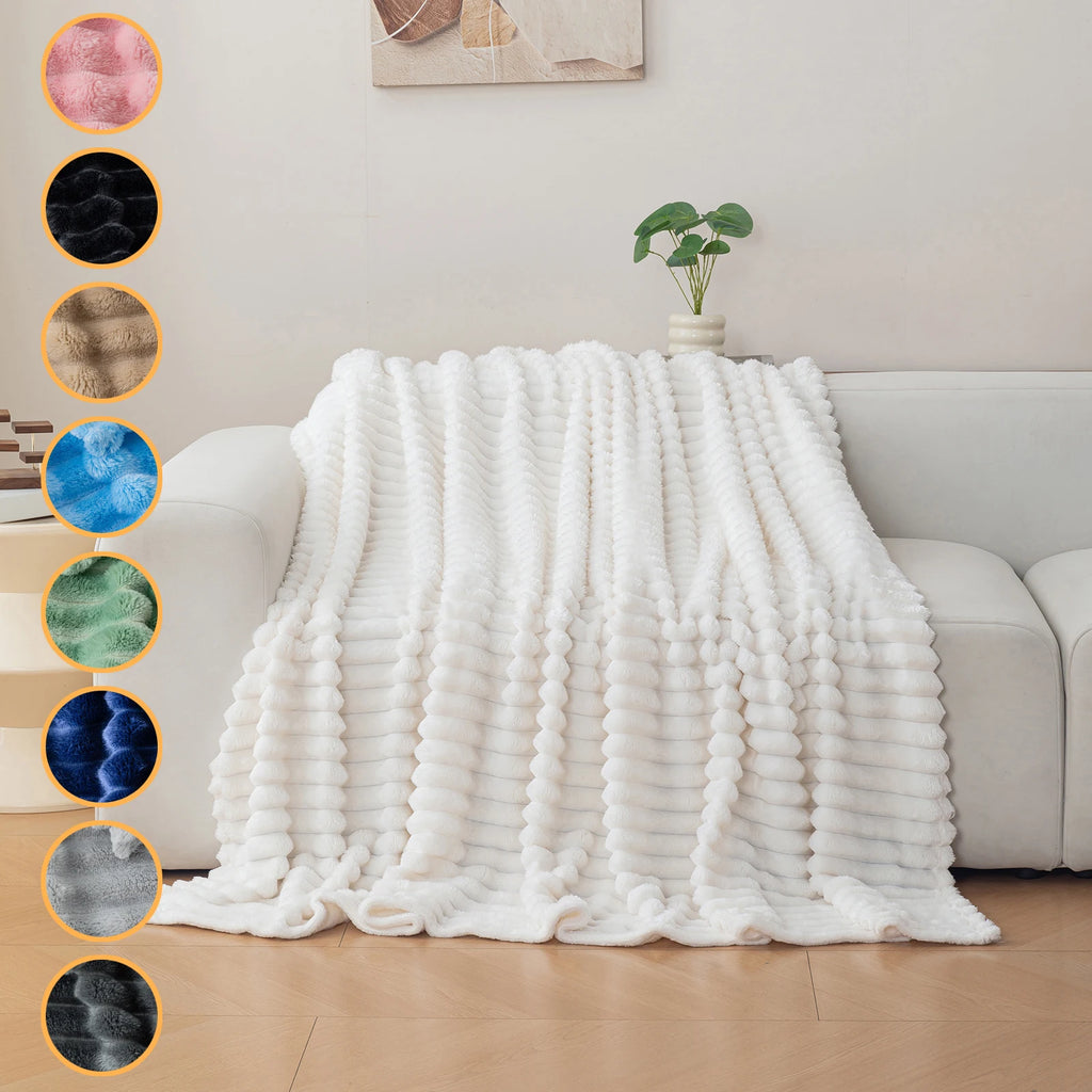1pc Flannel Blanket - Soft, Comfortable, Warm Nap Blanket