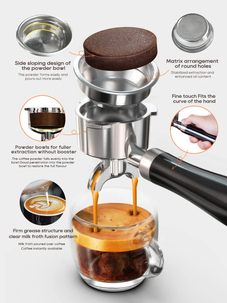 HiBREW 20Bar Semi Automatic Espresso Coffee Machine Cold/Hot Coffee Maker