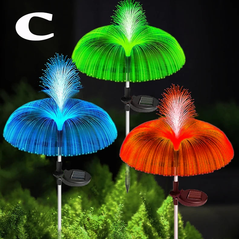 1-10pcs 7Color Changing Outdoor Lamp Solar Jellyfish Lights