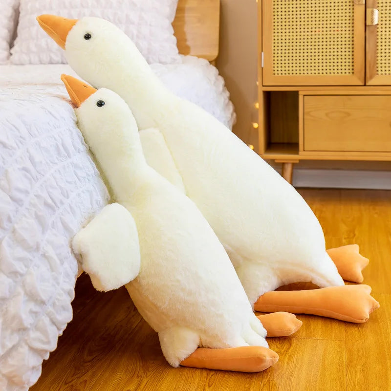 Hot 50/90/130CM Funny Goose Plush Stuffed Soft Duck Sleeping Pillow