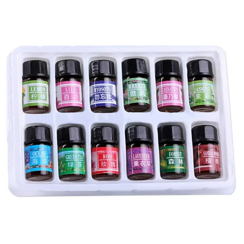 12PCS 3ML Air Freshener Natural Plant Aromatherapy Essential Oil Air Conditioning Perfume
