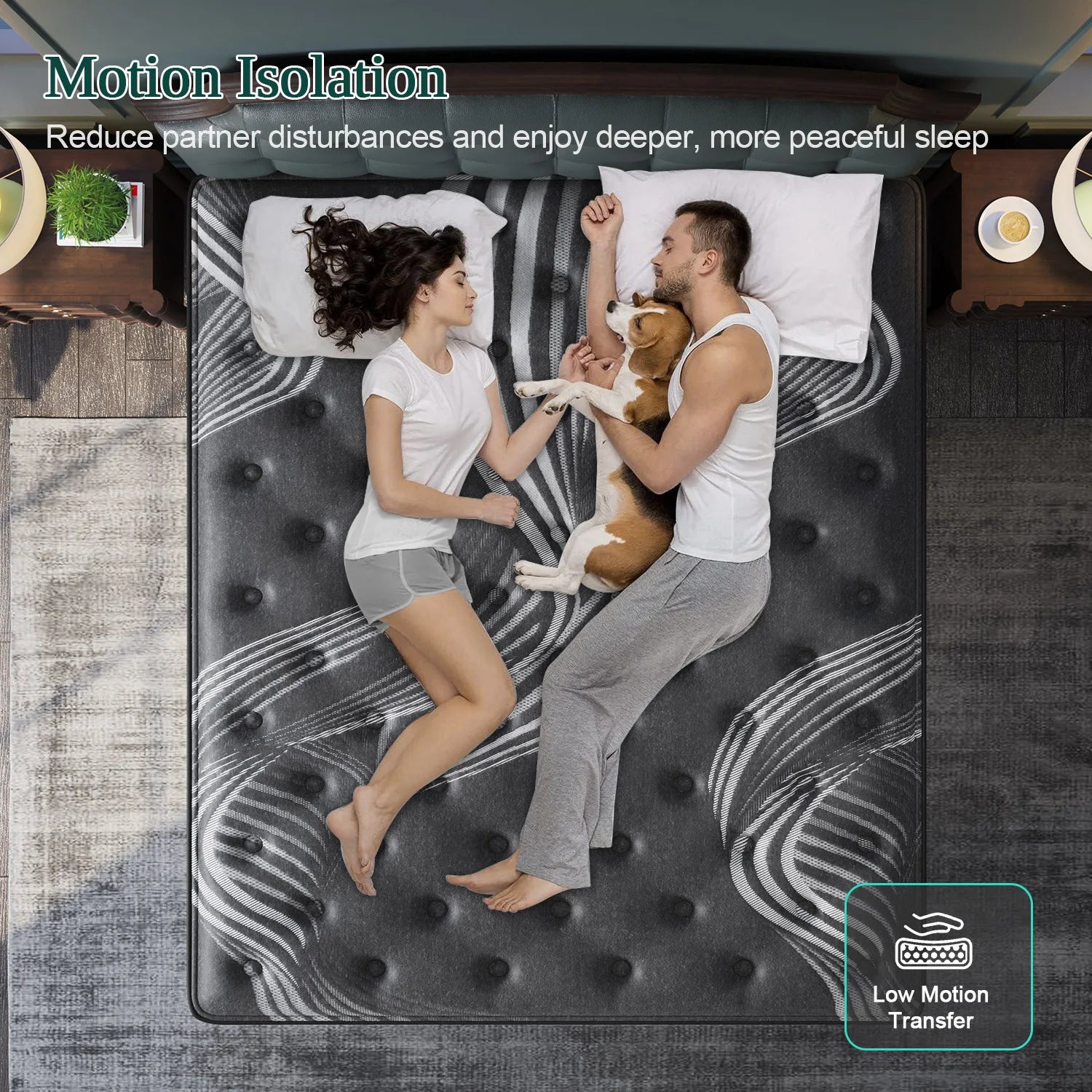 12"14" Gel Memory Foam Hybrid Pocket Spring Mattress Twin Full Queen
