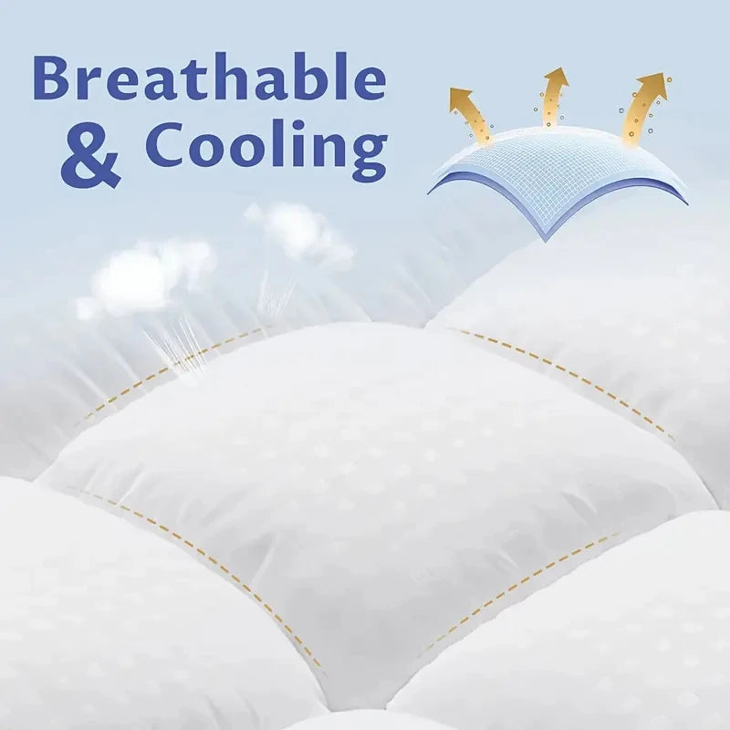 HGETVE Extra Thick Mattress covers  Topper 1000Gsm Cooling Noiseless Breathable Fitted 8-21 Deep Pocket Machine Washable