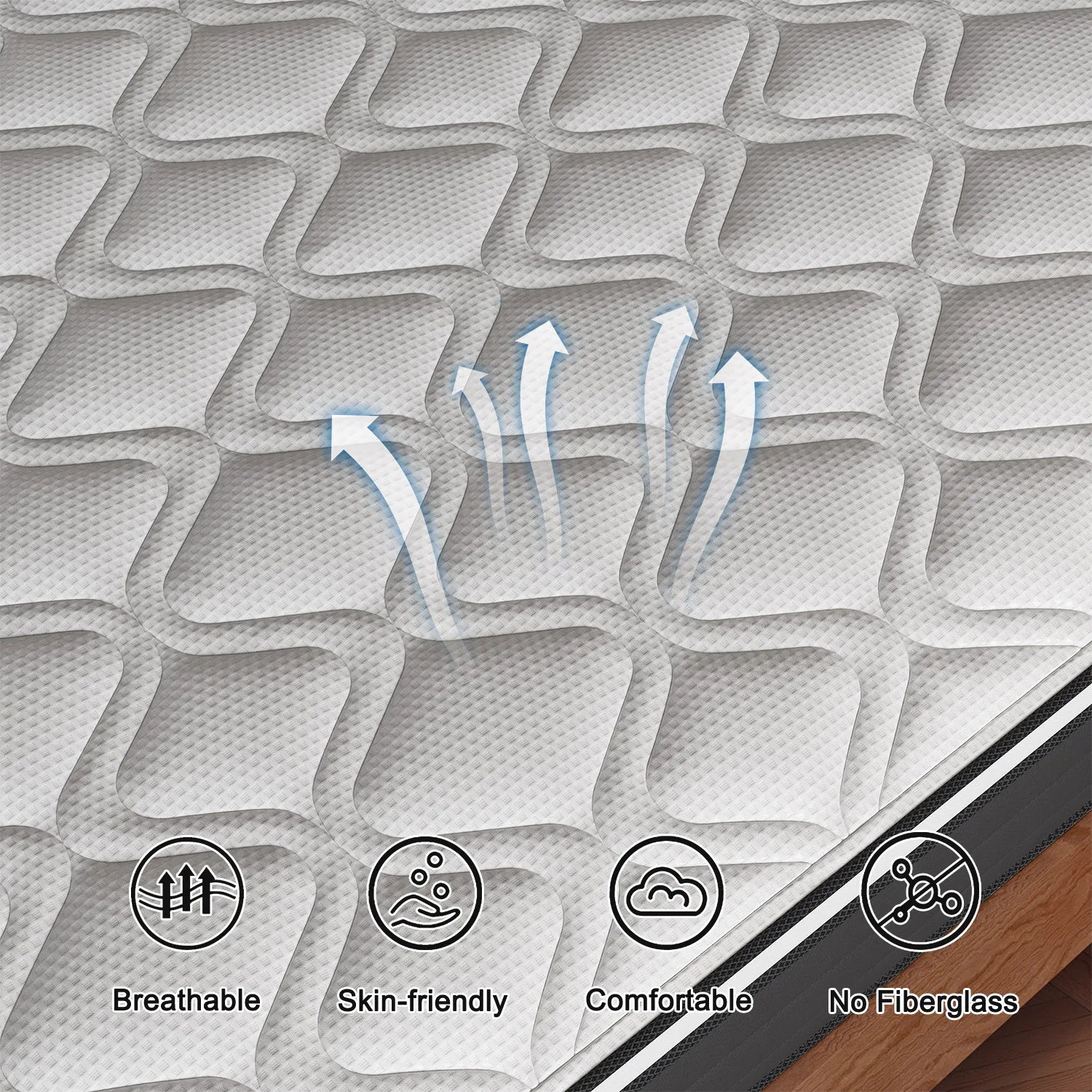 Twin Full King Queen Mattress in A Box, 12/14 Inch Hybrid Memory Mattresses Euro Top Medium Firm for Back & Lumbar Support