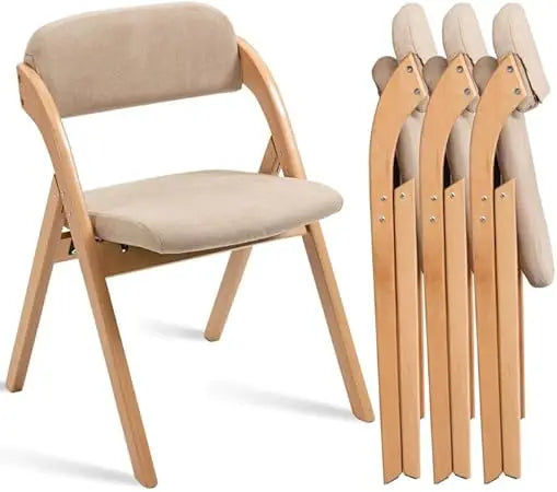 4 Folding Chairs with Padded Cushion