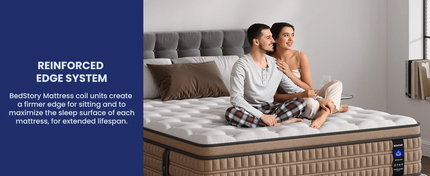 12 Inch Full/King Hybrid Gel Memory Foam Mattress, Queen Size Mattress with Breathable Fabric for Comfortable Sleep