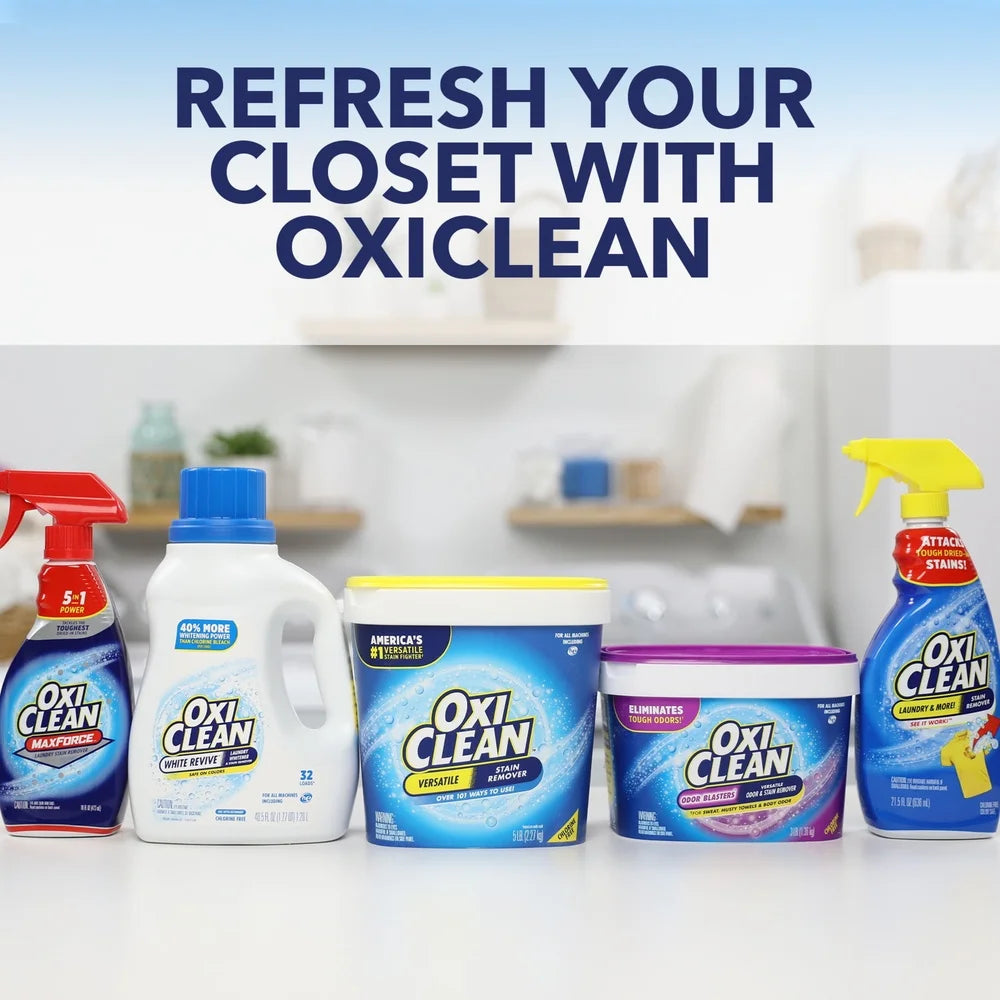 Versatile Stain Remover Powder 5 lb Oxygen-Powered Laundry Booster Multi-Surface Cleaner Color-Safe Chlorine-Free Fabric Stain