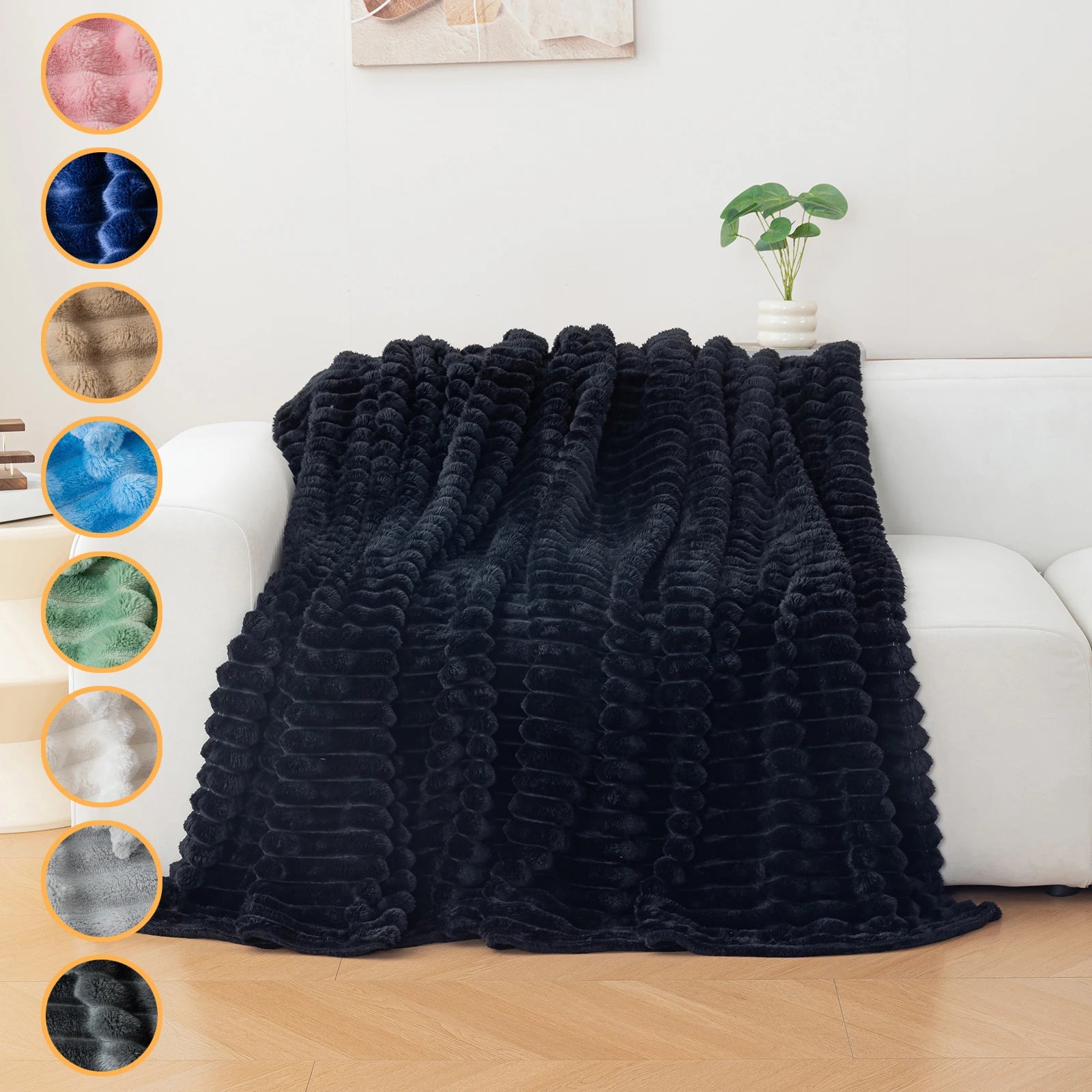 1pc Flannel Blanket - Soft, Comfortable, Warm Nap Blanket