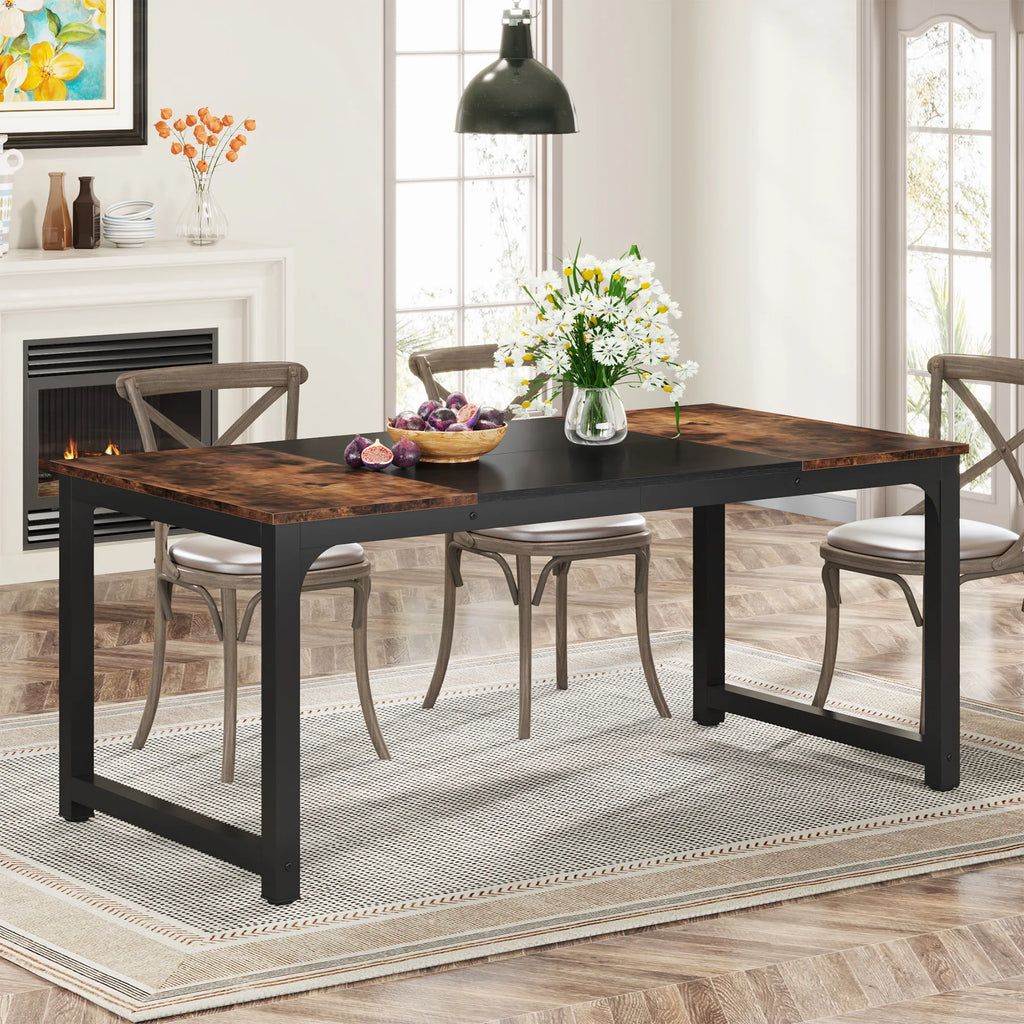 Dining , Industrial Kitchen Table for 6-8 Person,