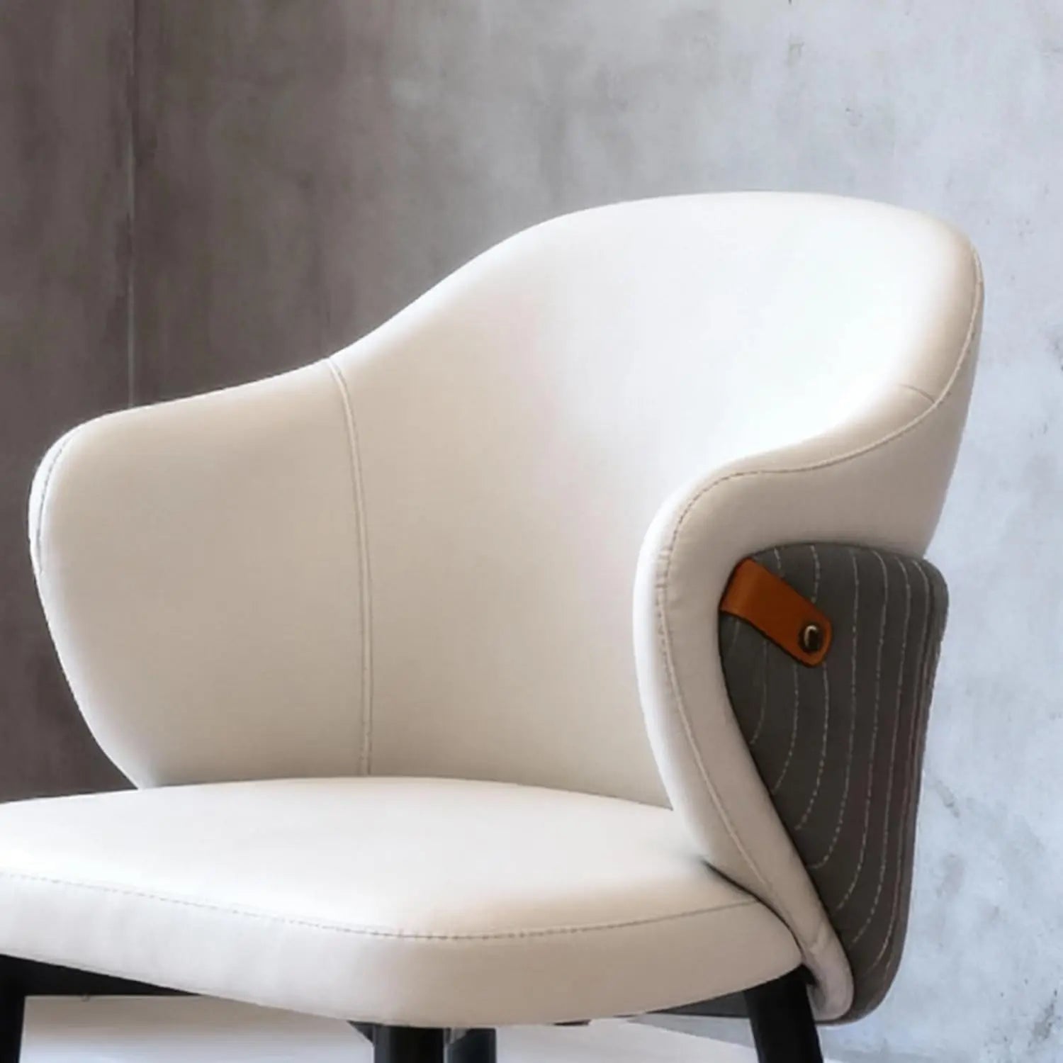 Set of 2 Modern Dining Chairs, Ergonomic PU Leather Seats with Carbon Steel Legs for Kitchen & Dining Room Chairs,, Customized