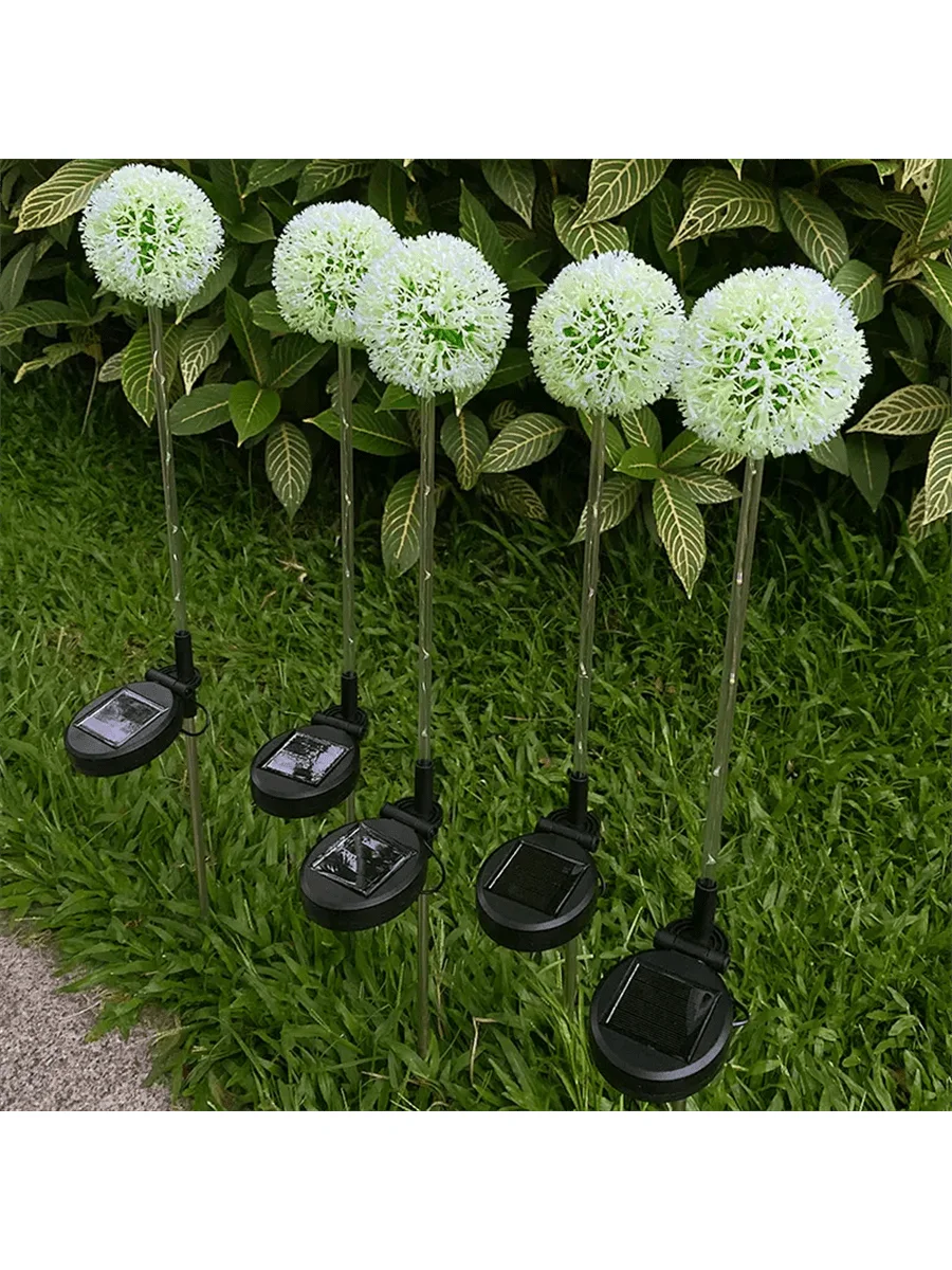 1PC/2PC 1 head/3 head solar LED dandelion outdoor ground mounted light,suitable for courtyard,garden,and landscape decoration